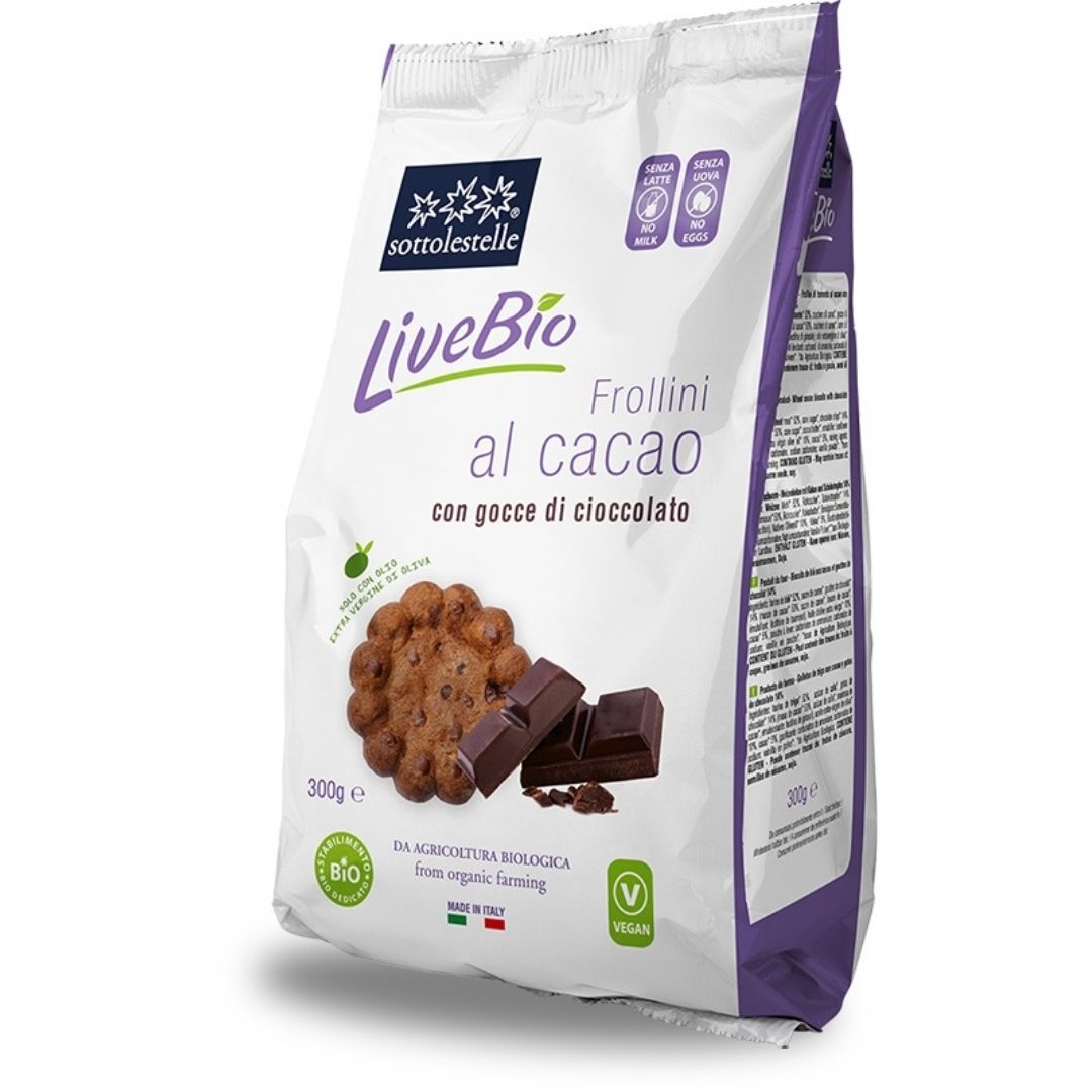 BISCOTTI AL CACAO CON GOCCE DI CIOCCOLATA