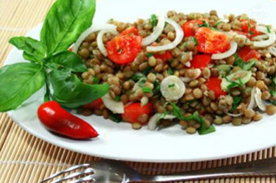 Insalata di lenticchie e grano saraceno